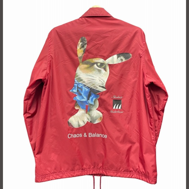 SKOLOCTナイロン コーチジャケット レッドXL-