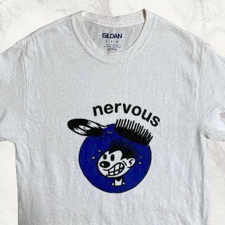 JDH ビンテージ   白 nervous　ナーバス　レコード Tシャツ(Tシャツ/カットソー(半袖/袖なし))