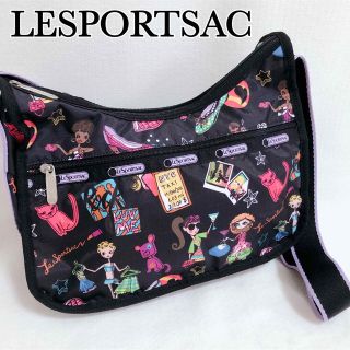 レスポートサック(LeSportsac)の【美品】レスポート サック ショルダーバッグ 総柄 レディース 太ベルト ロゴ(ショルダーバッグ)