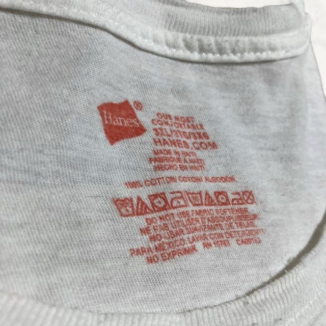 JCY Hanes ビンテージ白 バイク　アメリカン　ピンナップガール Tシャツ メンズのトップス(Tシャツ/カットソー(半袖/袖なし))の商品写真