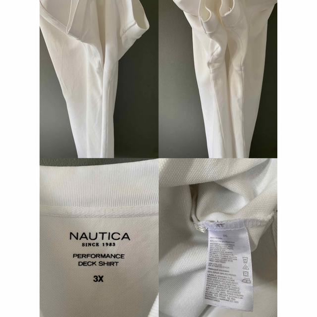 NAUTICA(ノーティカ)の古着 ビンテージ ノーティカ 白 ポロシャツ XXXLビックサイズ 美品 メンズのトップス(ポロシャツ)の商品写真