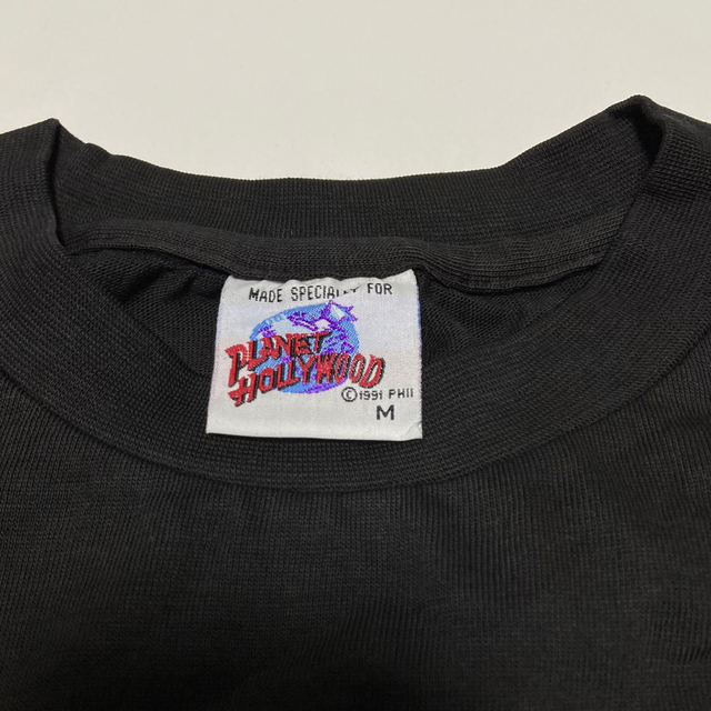 ART VINTAGE(アートヴィンテージ)の90s PLANET HOLLYWOOD Tシャツ スタローン ビンテージ 貴重 メンズのトップス(Tシャツ/カットソー(半袖/袖なし))の商品写真