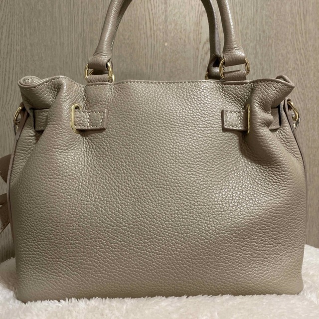 MILOS - 美品 ミロス ハンドバッグ ショルダーバッグ グレージュ 本革