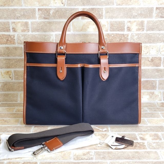 Stefano manO - 美品 ステファノマーノ ☆ レザー コンビ ビジネス