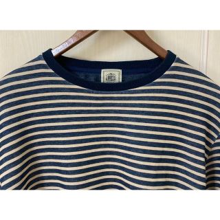 ジェイプレス(J.PRESS)の【美品】J.PRESS ジェイプレス メンズ ボーダー カットソー L 紺×茶(その他)