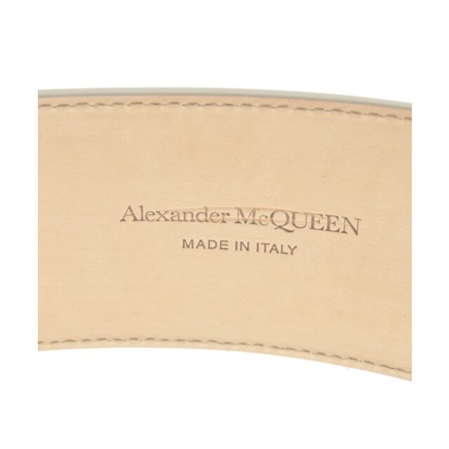 Alexander McQueen(アレキサンダーマックイーン)のALEXANDER MCQUEEN ベルト 75cm 白 【古着】【中古】 レディースのファッション小物(ベルト)の商品写真