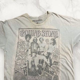 JBA  白 ローリングストーン　ROLLINGSTONE バンド Tシャツ(Tシャツ/カットソー(半袖/袖なし))