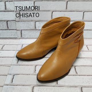 ツモリチサト(TSUMORI CHISATO)の【TSUMORI CHISATO】ウエスタンショートブーツ　フーディ　レザー(ブーツ)