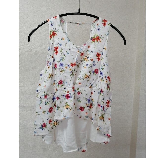 ZARA(ザラ)のZARA 2way 花柄タンクトップ ブラウス レディースのトップス(シャツ/ブラウス(半袖/袖なし))の商品写真