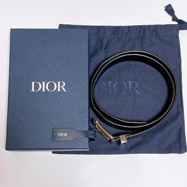 Christian Dior(クリスチャンディオール)のディオール CD ダイヤモンド キャンバス 90 ベルト ブラック ブランド メンズのファッション小物(ベルト)の商品写真