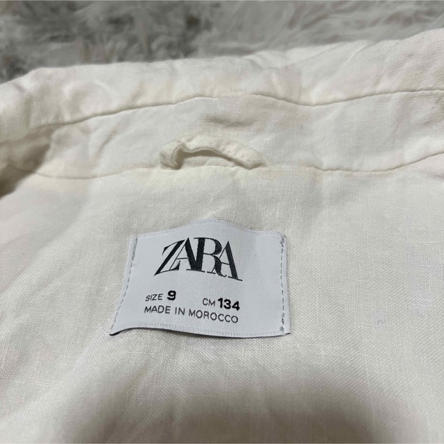 ZARA(ザラ)の【ZARA】ザラ 9 リネン100% シャツ ブラウス ショート丈 春夏 レディースのトップス(シャツ/ブラウス(長袖/七分))の商品写真