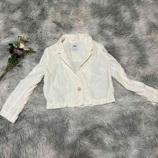 ザラ(ZARA)の【ZARA】ザラ 9 リネン100% シャツ ブラウス ショート丈 春夏(シャツ/ブラウス(長袖/七分))