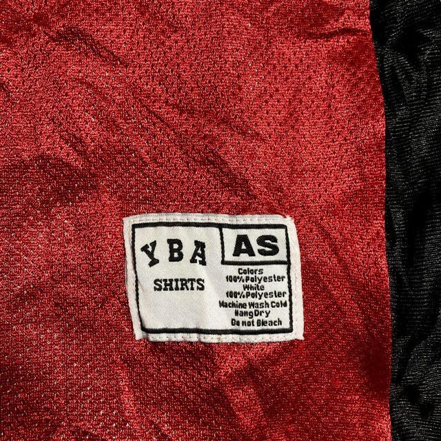 JAJ YBASHIRTS 赤 シルバー 光沢　Vネック　メッシュ ゲームシャツ メンズのトップス(Tシャツ/カットソー(半袖/袖なし))の商品写真