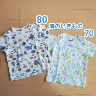 エイチアンドエム(H&M)の【2枚セット】海のいきものTシャツ(Ｔシャツ)