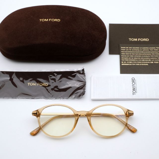 TOM FORD(トムフォード)のTOMFORD TF5554-B 045 トムフォード クリアブラウン メガネ メンズのファッション小物(サングラス/メガネ)の商品写真