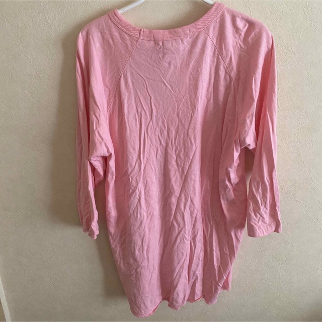 BEAVER(ビーバー)のbeaver ロンT Mサイズ　ピンク メンズのトップス(Tシャツ/カットソー(七分/長袖))の商品写真