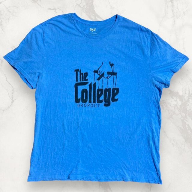 HZV ビンテージ  青 カレッジ　スクールT　ゴッドファーザー　ロゴ Tシャツ メンズのトップス(Tシャツ/カットソー(半袖/袖なし))の商品写真