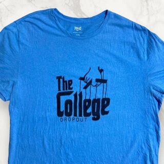 HZV ビンテージ  青 カレッジ　スクールT　ゴッドファーザー　ロゴ Tシャツ(Tシャツ/カットソー(半袖/袖なし))