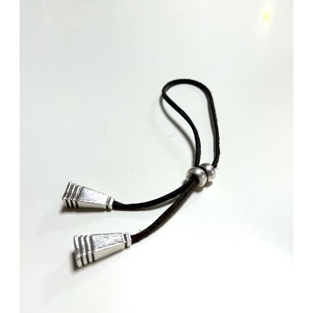 廃番 FANTASTIC MAN silver leather bracelet