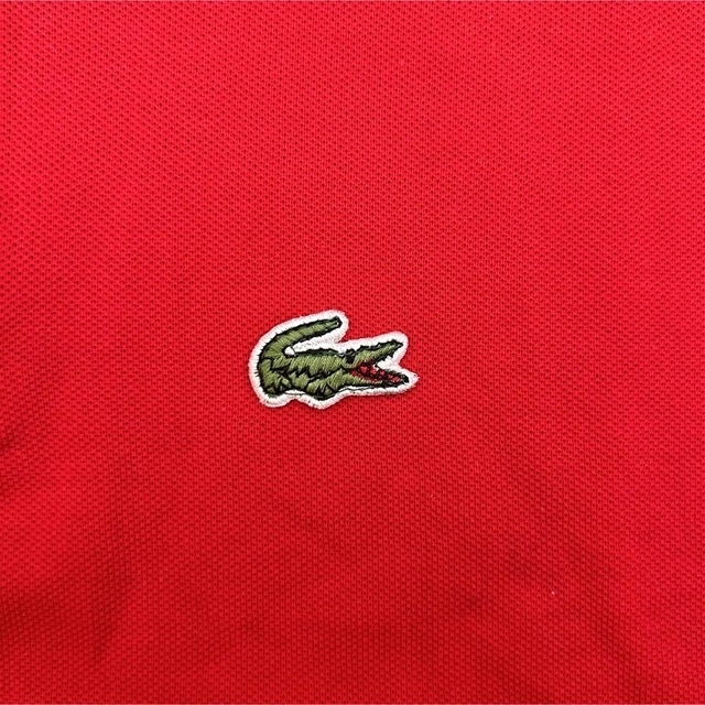 LACOSTE(ラコステ)の新品 90s LACOSTE 半袖ポロシャツ 赤 メンズのトップス(ポロシャツ)の商品写真