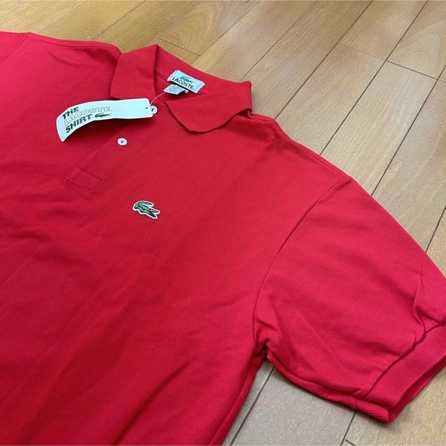 LACOSTE(ラコステ)の新品 90s LACOSTE 半袖ポロシャツ 赤 メンズのトップス(ポロシャツ)の商品写真