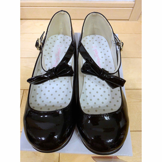 シャーリーテンプル(Shirley Temple)のシャーリーテンプル　靴　フォーマル　21 リボン　ドット(フォーマルシューズ)