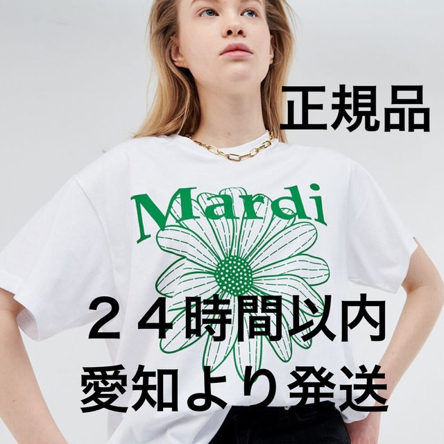 Mardi Mercredi マルディメクルディ TシャツWHITE GREEN レディースのトップス(Tシャツ(半袖/袖なし))の商品写真