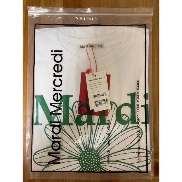 Mardi Mercredi マルディメクルディ TシャツWHITE GREEN レディースのトップス(Tシャツ(半袖/袖なし))の商品写真