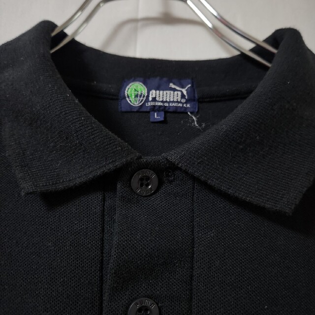 PUMA(プーマ)のPUMA　プーマ　ポロシャツ　ワンポイント 刺繍デザイン　黒　サイズL メンズのトップス(ポロシャツ)の商品写真