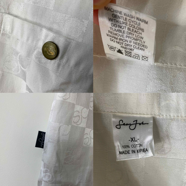 激レア 90's SEAN JOHN セットアップ 白 ホワイト XL 半袖 | unimac.az