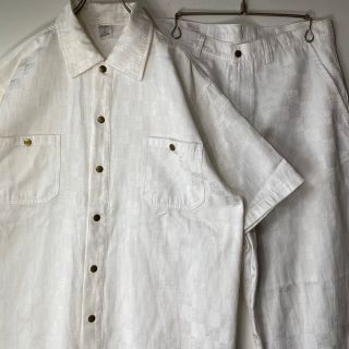 激レア 90’s SEAN JOHN セットアップ 白 ホワイト XL 半袖