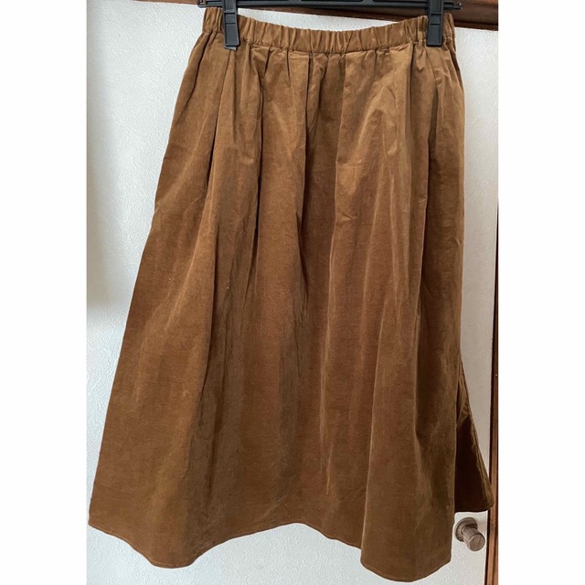 Techichi(テチチ)のスカート　コーデュロイ　ブラウン レディースのスカート(ロングスカート)の商品写真