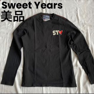 スウィートイヤーズ(SWEET YEARS)の美品送料込み　スウィートイヤーズ　ロングtシャツ　ブラック　M(Tシャツ/カットソー(七分/長袖))