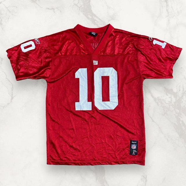 HYR NFL 赤 リーボック　10　メッシュ　ゲームシャツ Tシャツ メンズのトップス(Tシャツ/カットソー(半袖/袖なし))の商品写真