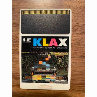 ハドソン(HUDSON)のＰＣエンジン　クラックス　KLAX ソフト　カセット(家庭用ゲームソフト)