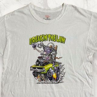 HXX Hanes 白 ラットフィンク　RATFINK　キャラ Tシャツ(Tシャツ/カットソー(半袖/袖なし))