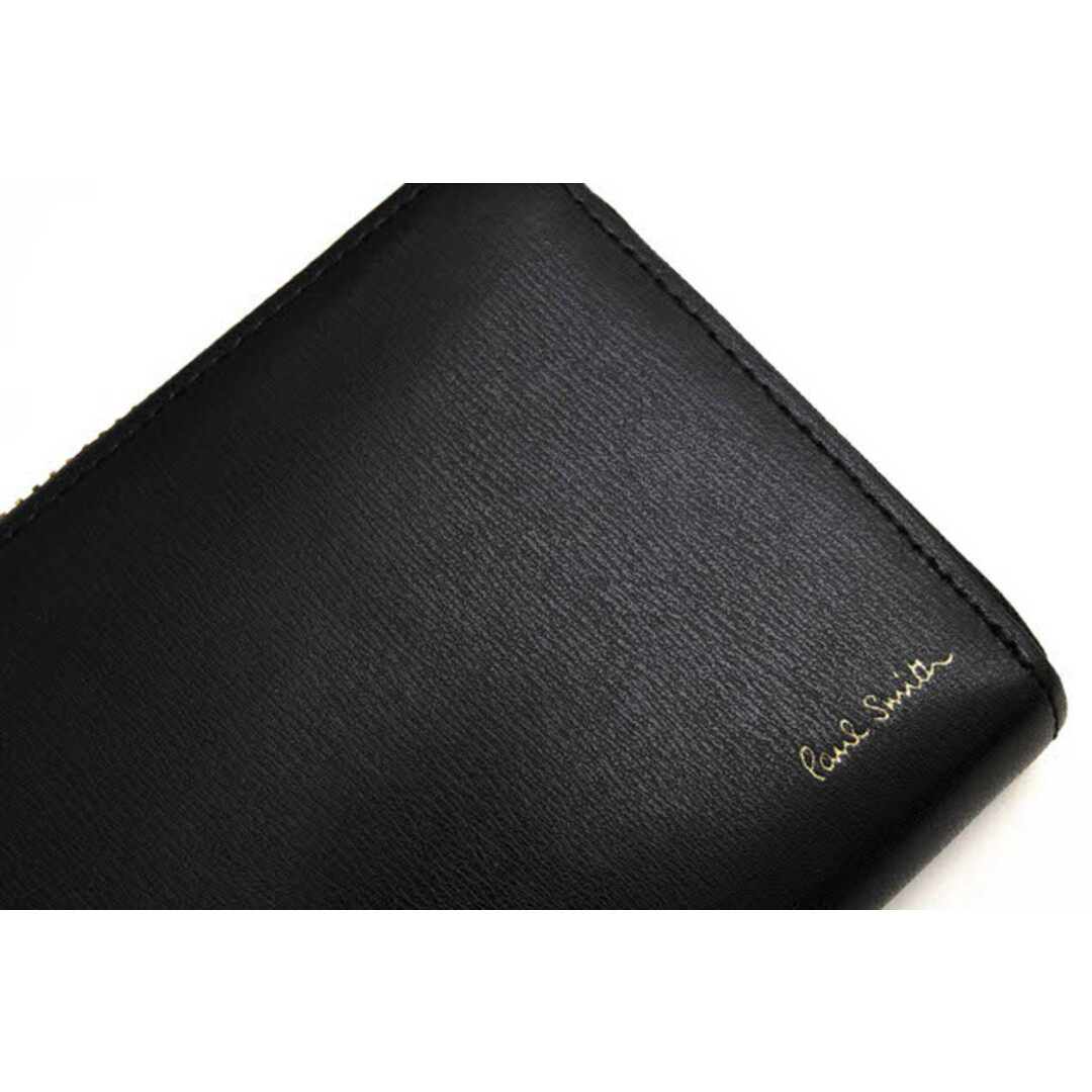 ポールスミス／Paul Smith 長財布 財布 ウォレット メンズ 男性 男性用レザー 革 本革 ブラック 黒 PSC307 CITY EMBOSS  WALLET シティエンボス ラウンドジップ ラウンドファスナー 小銭入れあり