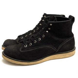 レッドウィング(REDWING)のレッドウィング／RED WING ワークブーツ シューズ 靴 メンズ 男性 男性用スエード スウェード レザー 革 本革 ブラック 黒  2900 6inch LINEMAN BOOTS ラインマン トラクショントレッドソール プレーントゥ グッドイヤーウェルト製法(ブーツ)