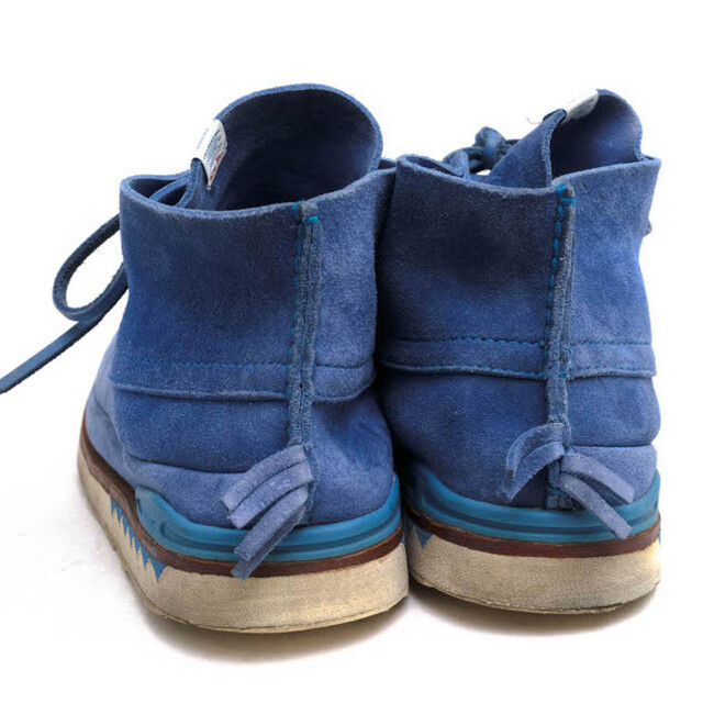 ビズビム／VISVIM チャッカブーツ シューズ 靴 メンズ 男性 男性用スエード スウェード レザー 革 本革 ブルー 青  GRIS MOC MID-FOLK プレーントゥ Vibramソール