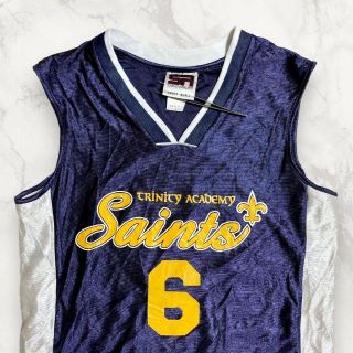 HXX ビンテージ   ネイビー saints セインツ　光沢 ゲームシャツ(Tシャツ/カットソー(半袖/袖なし))