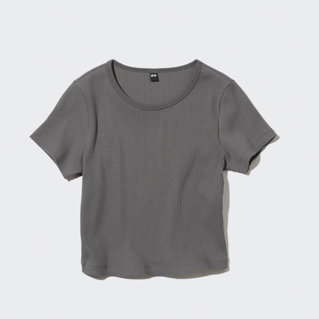UNIQLO(ユニクロ)のユニクロ リブクロップドT(半袖) S 2枚セット レディースのトップス(Tシャツ(半袖/袖なし))の商品写真
