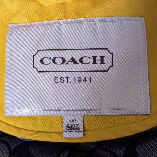 COACH コーチ◇マスタードイエロートレンチコート◇美品◇シグネチャー