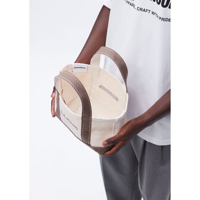 NH X L.L.BEAN . TOTE-MINI ネイビー ミニ トートバッグ-
