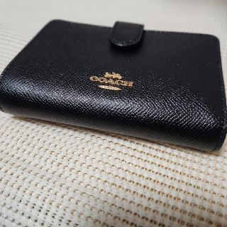 コーチ(COACH)の【COACH コーチ】2つ折り財布 ブラック(財布)