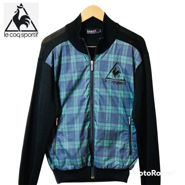 le coq sportif(ルコックスポルティフ)のルコックスポルティフゴルフ／ブルーラインブラックウォッチ柄ハイブリッドセーター スポーツ/アウトドアのゴルフ(ウエア)の商品写真