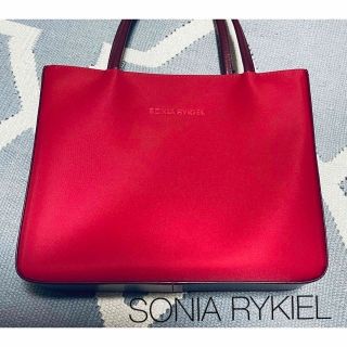 ソニアリキエル(SONIA RYKIEL)の美品　ほぼ未使用　状態考慮　ソニアリキエル　日本製　ハンドバッグ　カッチリ系(ハンドバッグ)