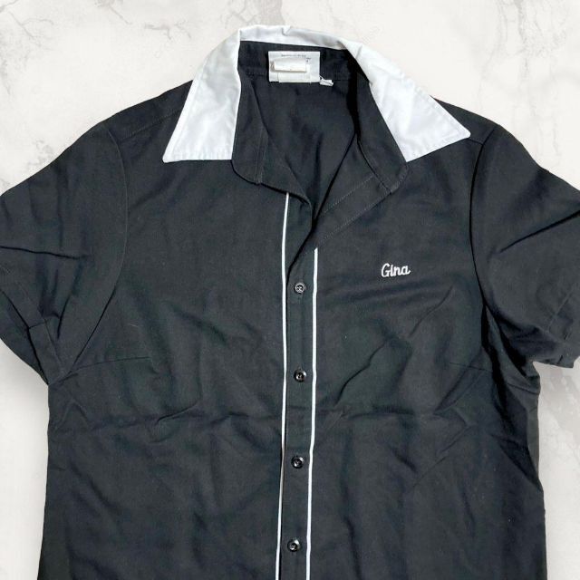 HVY ビンテージ 90s  黒 ボーリングシャツ　刺繍 半袖　シャツ メンズのトップス(シャツ)の商品写真