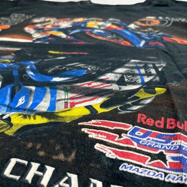 HTY 90s 00s  黒 レッドブル　バイク　レース Tシャツ メンズのトップス(Tシャツ/カットソー(半袖/袖なし))の商品写真