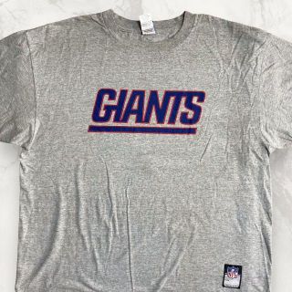 HTM NFL 90s 00s グレー ジャイアンツ　ロゴ　リーボック Tシャツ(Tシャツ/カットソー(半袖/袖なし))