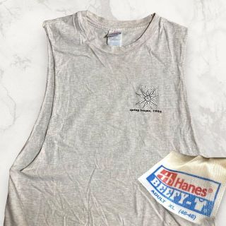 HSY Hanes ビンテージ 90s USA製 グレー 脳みそ　スニーカー　T(Tシャツ/カットソー(半袖/袖なし))